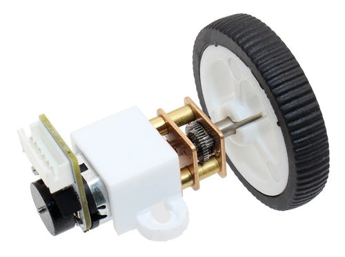 12mm 12V Micro Metal Gearmotor w/ Encoder &amp; 34mm Wheel Kits for Smart Robot DIY