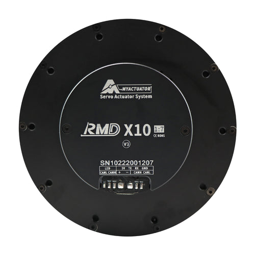 MYACTUATOR RMD X10 V3 BLDC, CAN Bus Reduction Ratio 1:7, w/ New Driver MC X 500O