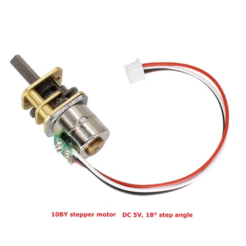 10mm DC 5.0V 10BY Geared Stepper Motor w/ Driver Kits, 1/150 Gear Ratio