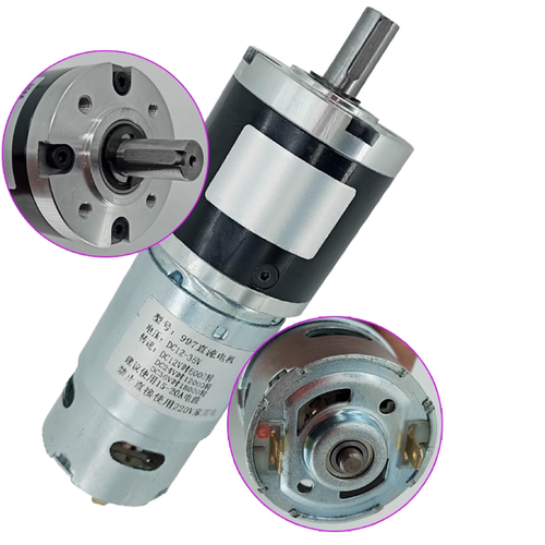 60D Brushed Planetary Gear Motor, 24V - 60RPM