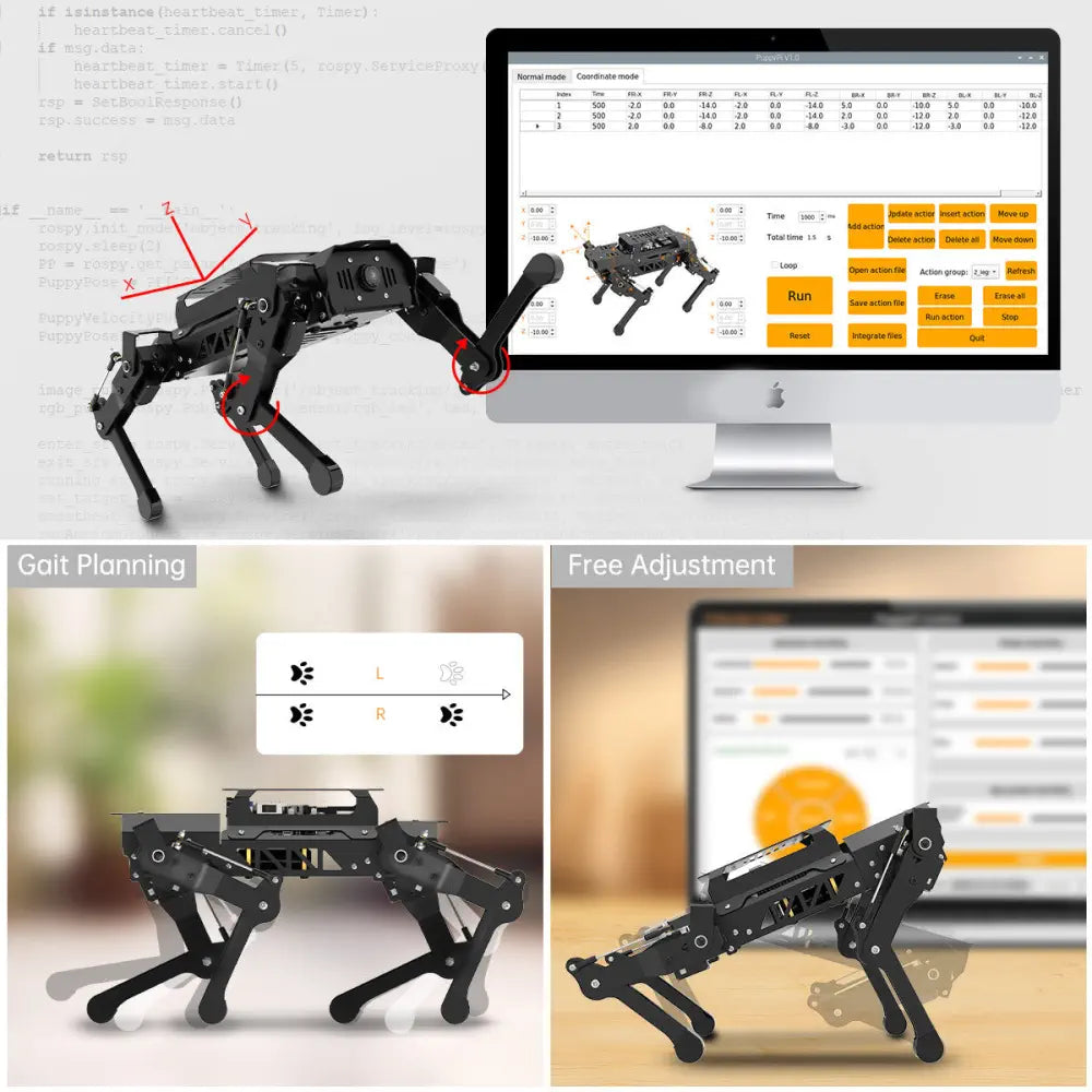 Hiwonder PuppyPi Quadruped Robot with AI Vision Powered by RPi ROS