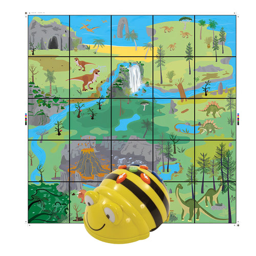 Bee-Bot See and Say Coding Robot with Dinosaur Activity Play Mat Bundle, Educational STEM Rechargeable Programming Robots