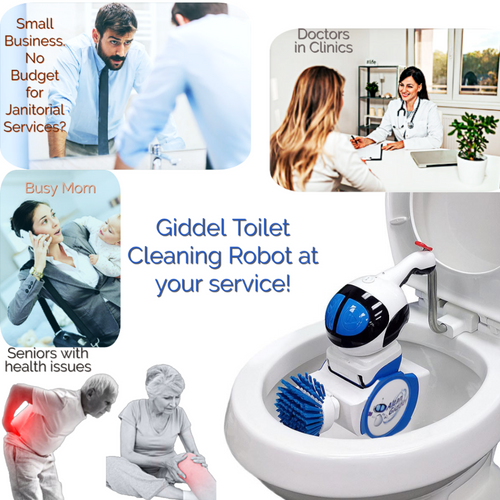 Giddel Toilet Cleaning Robot + Round Seat Kit
