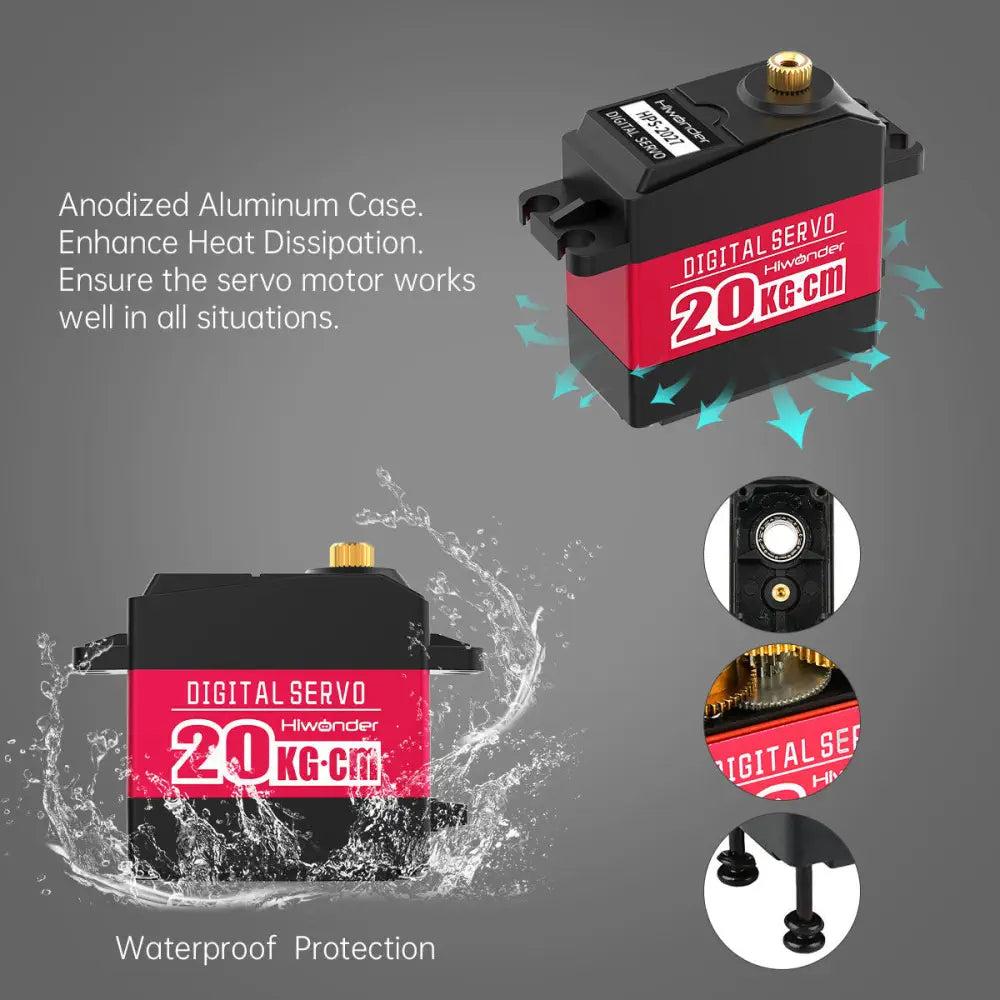 Hiwonder HPS-2027 Full Metal Gear Digital Servo with 270 Control