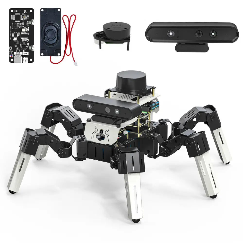 ロボット lemuria 18DOF Muto RS AI Large Model Hexapod Robot ROS2 for Raspberry Pi 5