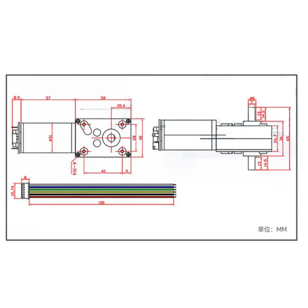 5840-31ZY Worm Gear Motor - High Torque 70KG, 12V/24V DC 12V Single 260RPM  5840-31ZY- 12V Single 10RPM 5840-31ZY-M8 Brushed electronic starter High Torq