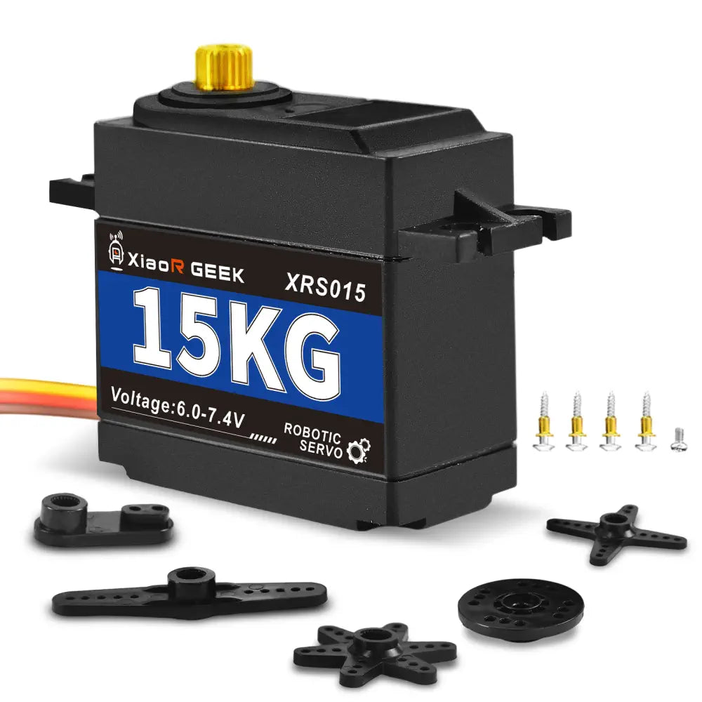 Digital Servo Motor 15kg High Torque Precision Control for RC Cars, Robots, and DIY Projects Metal Gear, High-Speed, and Durable Design Micro Servo