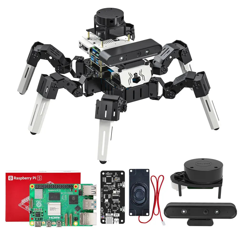 18DOF Muto RS AI Large Model Hexapod Robot ROS2 for Raspberry Pi 5 18DOF Muto RS AI Large Model Hexapod Robot ROS2 for Raspberry Pi 5