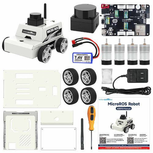 Yahboom ESP32 Smart Robotics ROS2 Humble Robot Kit microROS Robot Car Virtual Machine as Controler 4WD Car DIY Electronic Python Programming Project