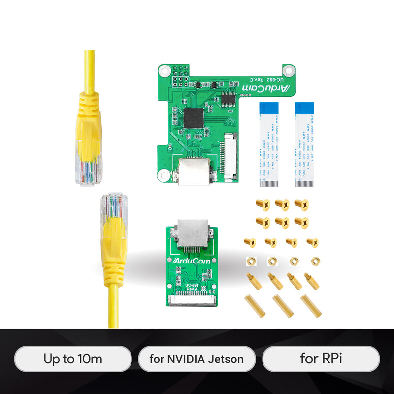 ArduCam LAN Cable Extension Kit for Camera Module on Raspberry Pi/NVIDIA Jetson