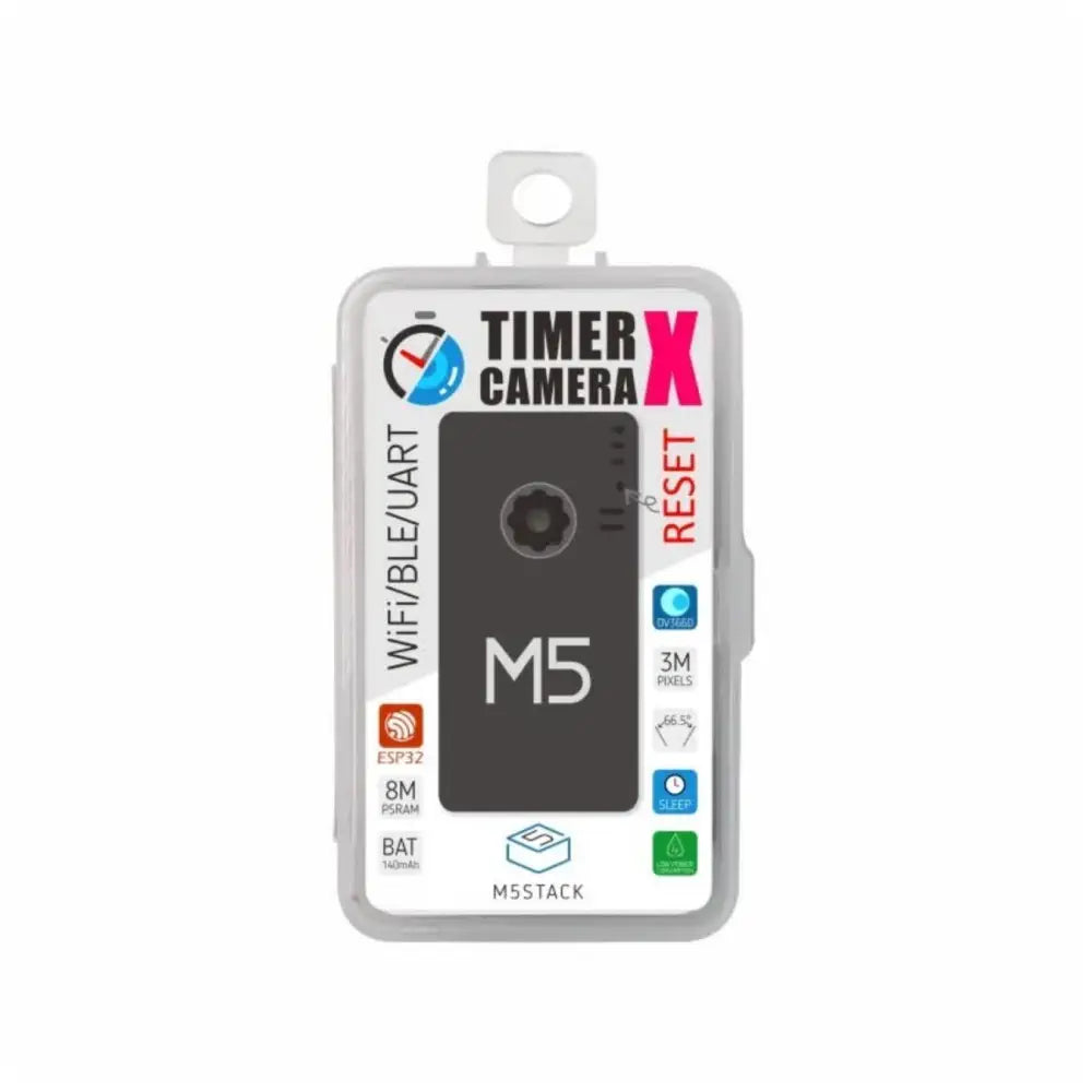 Timer Camera X 3Mピクセル ESP32 M5Stack ESP32 PSRAM Timer Camera X (OV3660) - RobotShop