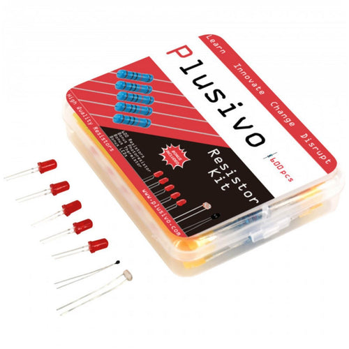Plusivo Resistor Assortment Kit - 10-1M Ohms (600pcs)