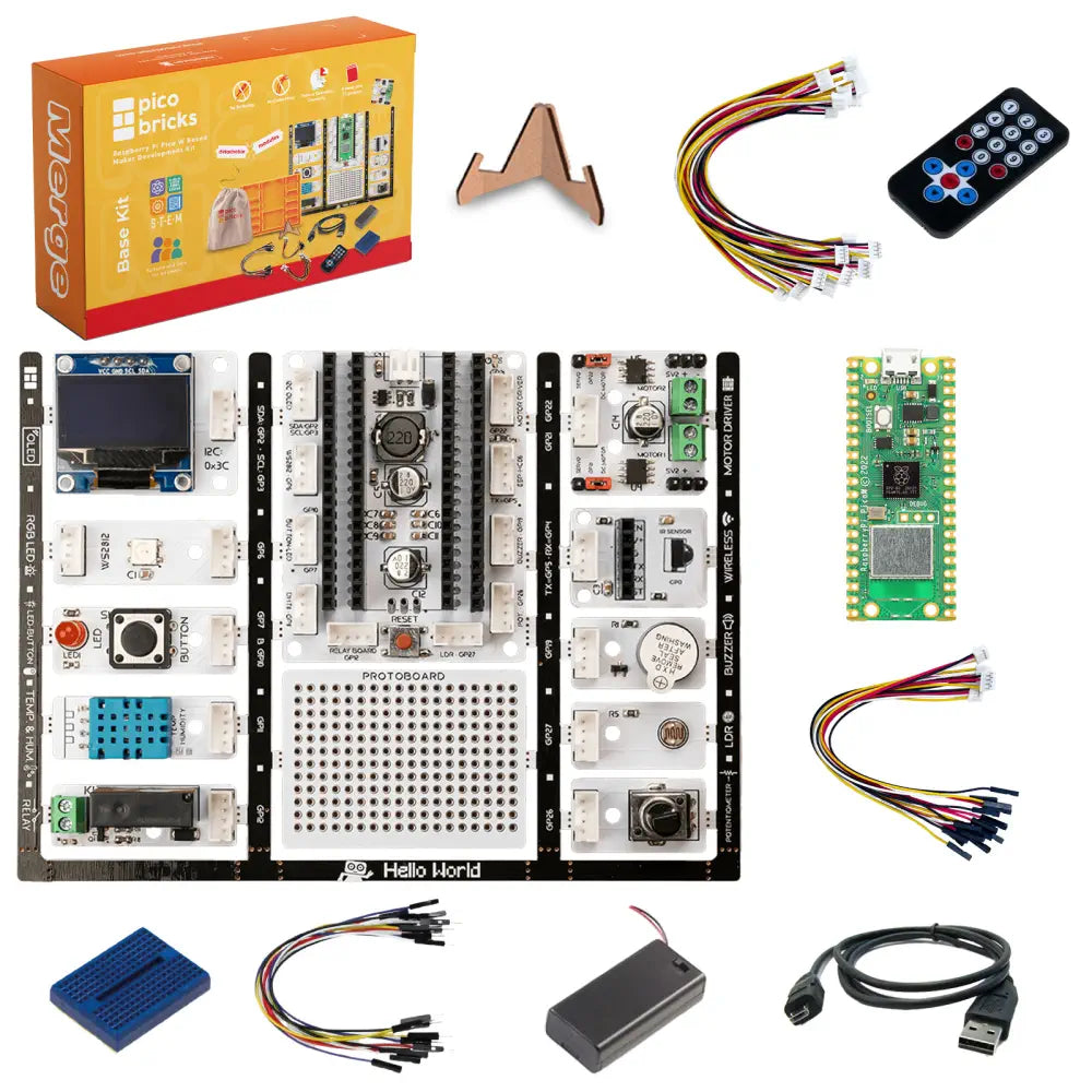 PicoBricks - Raspberry Pi Pico Starter Kit with 12 Sensors and