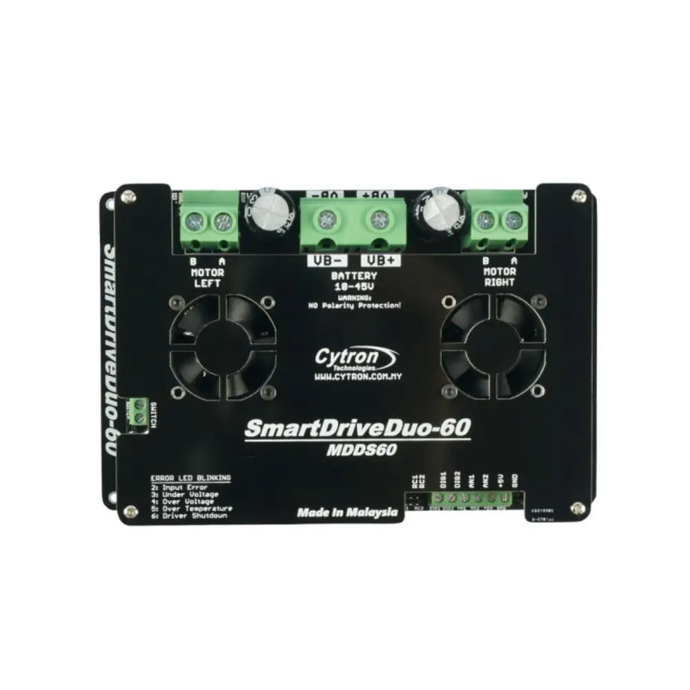 Cytron SmartDrive Duo-60 モータードライバーボード Cytron SmartDriveDuo Smart Dual Channel 60A Motor Driver - RobotShop