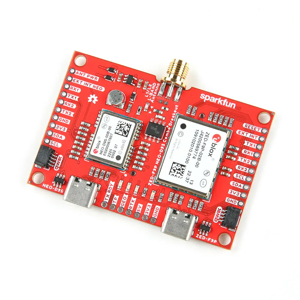 SparkFun GNSS Combo Breakout - ZED-F9P, NEO-D9S (Qwiic) - RobotShop