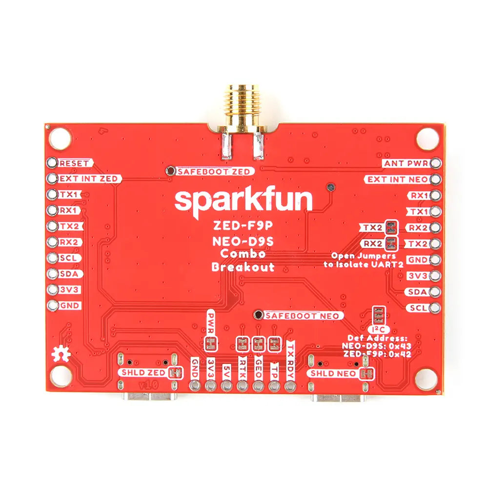 F91 SparkFun GNSS Combo Breakout - ZED-F9P, NEO-D9S (Qwiic) - RobotShop
