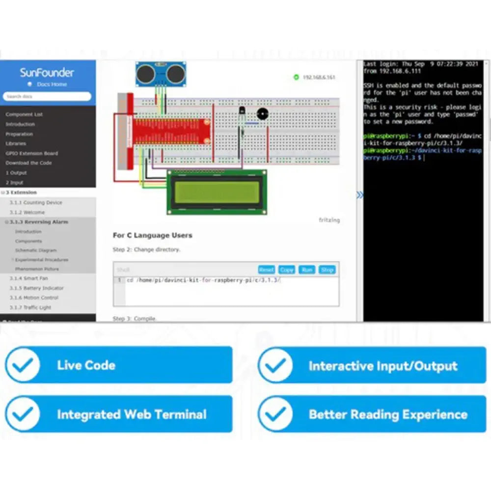 SunFounder Da Vinci Starter Kit for Raspberry Pi w/ 69 Basic