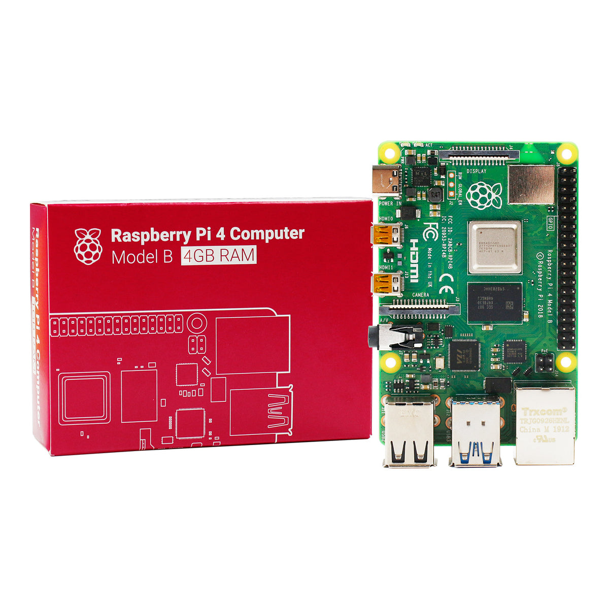 Raspberry Pi 4B board - RobotShop