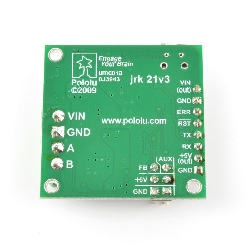 Pololu Jrk 3A 8-28V USB Motor Controller with Feedback (with headers)