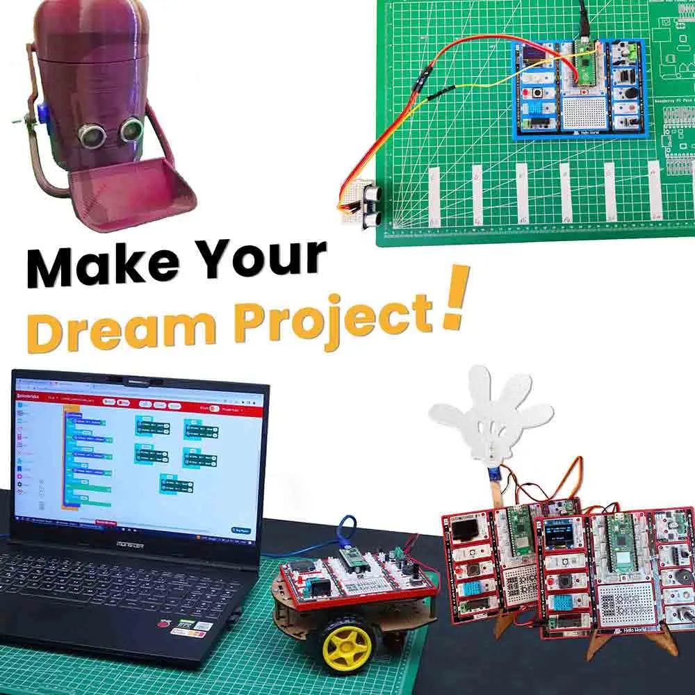 PicoBricks - Raspberry Pi Pico Starter Kit with 12 Sensors and ...