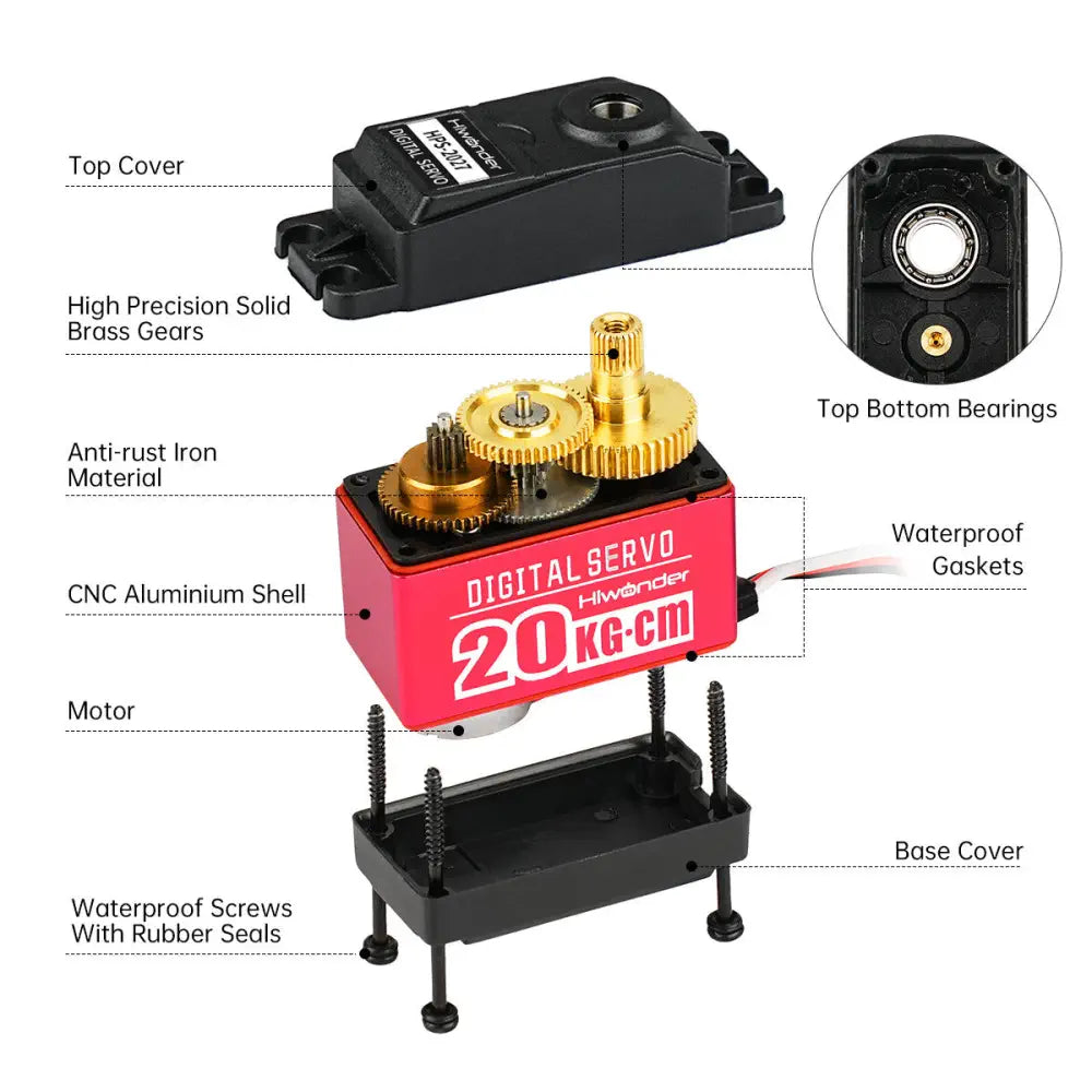 Hiwonder HPS-2027 Full Metal Gear Digital Servo with 270 Control