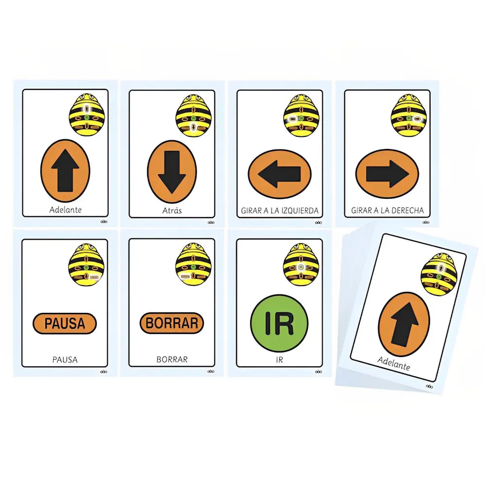 TTS Blue-Bot Classroom Bundle with 49x A5 Sequence Cards, Marketplace Mat &amp; Fairy Tale Mat - Programmable Floor Robot, STEM Learning &amp; Coding Activities for Kids