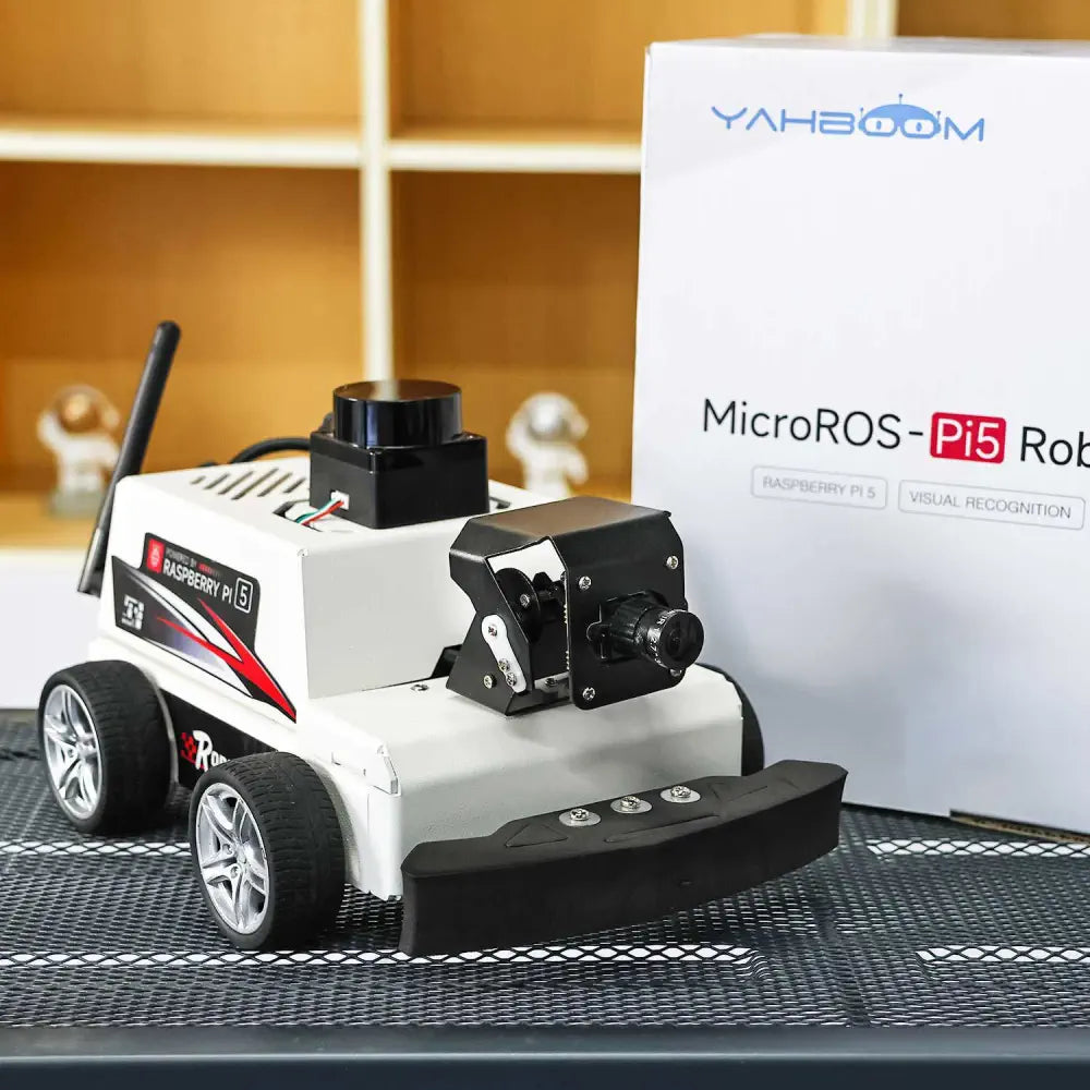 Yahboom Raspberry Pi 5 AI Visual ROS2 Robot Car Kit 2DOF Lidar Stem ...