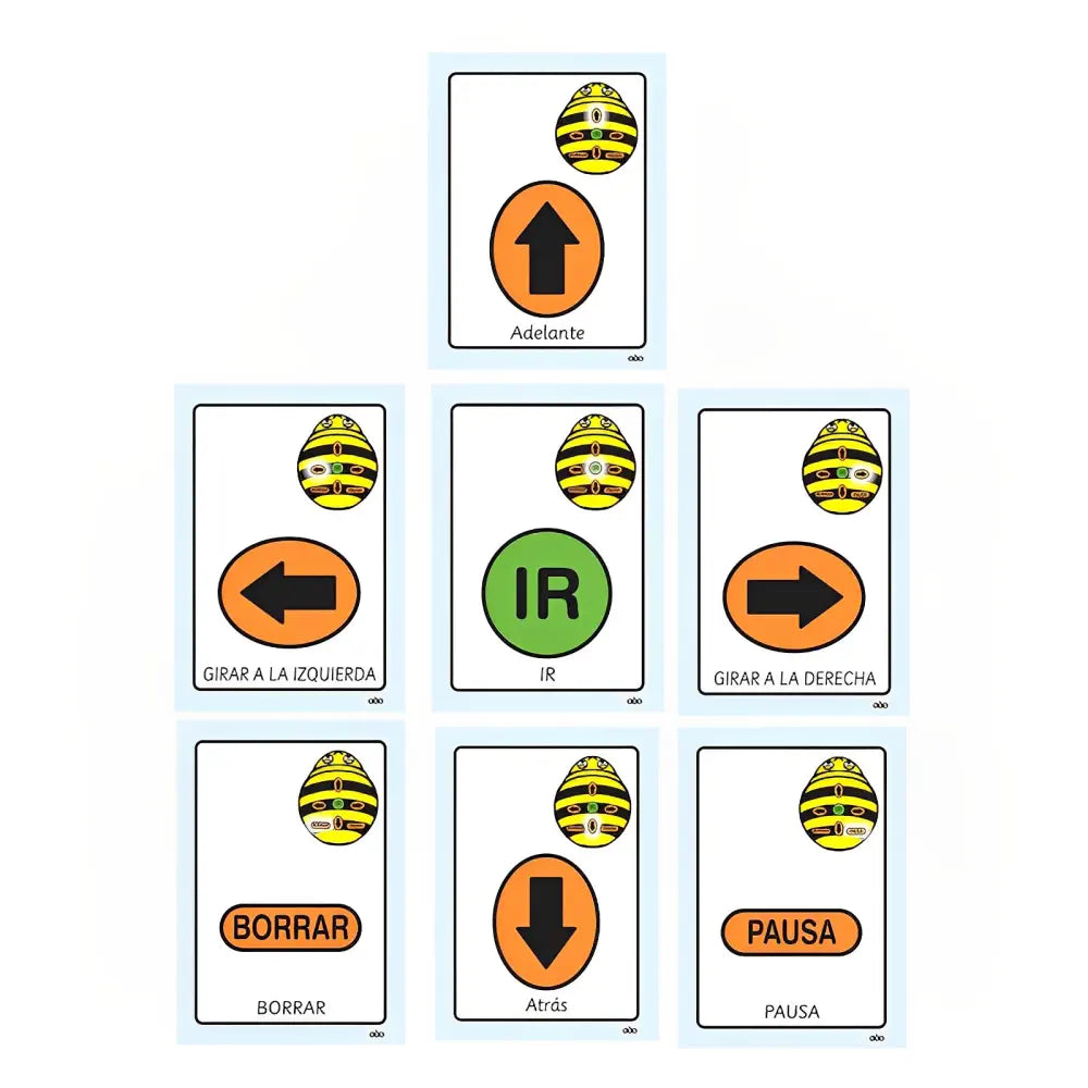 TTS A5 Bee-Bot Sequence Cards - 49 Durable Coding &amp; Programming Cards for Kids STEM Learning, Sequencing &amp; Computational Thinking - Compatible with Bee-Bot &amp; Blue-Bot