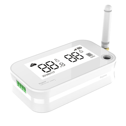Rejeee LoRaWAN Temperature and Humidity Sensor with 2.9-inch E-paper