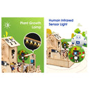 ACEBOTT QE002 ESP32 Smart Farm IoT Starter Kit Compatible w/ Arduino IDE Electronics Home Automation Coding Kit DIY Wooden House Building Sensor STEM Educational Set for Kids 8+