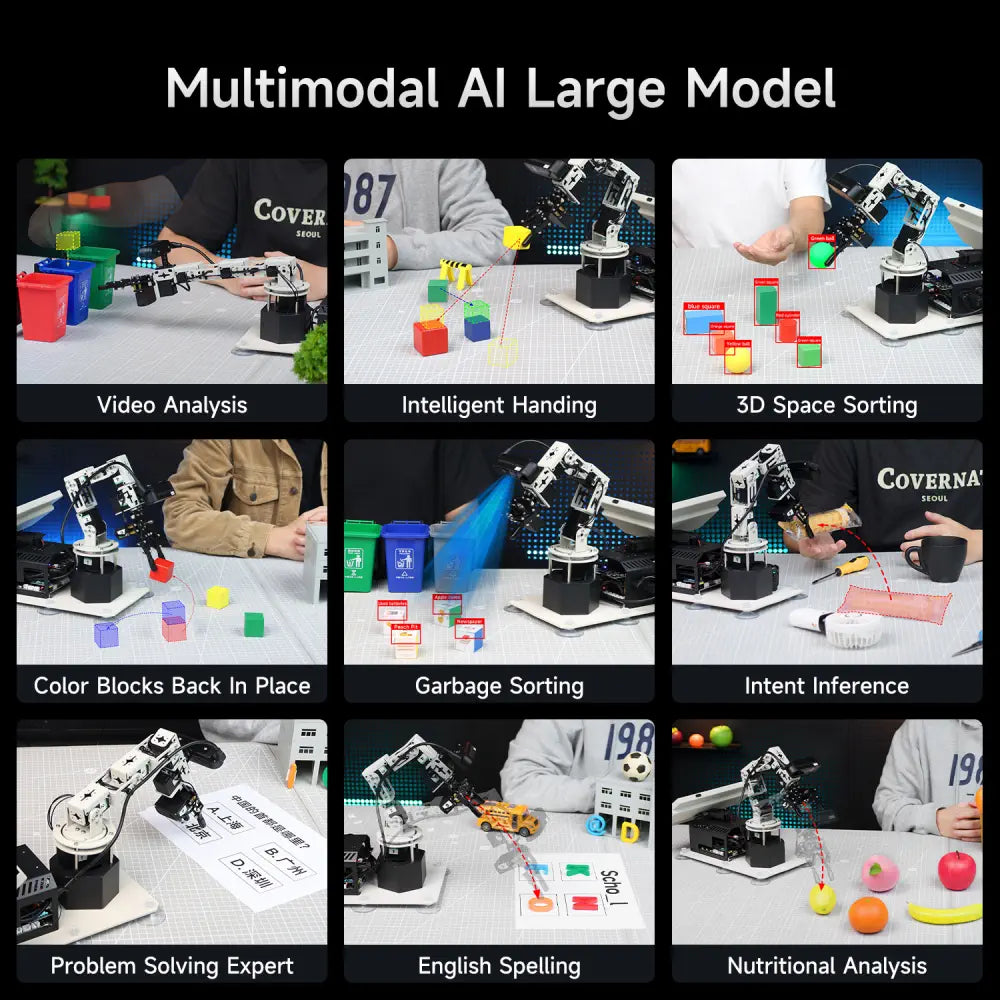Yahboom DOFBOT Pro AI Large Model 3D Depth Vision Robotic Arm-Ultimate Version with Jetson NANO 4GB SUB Board