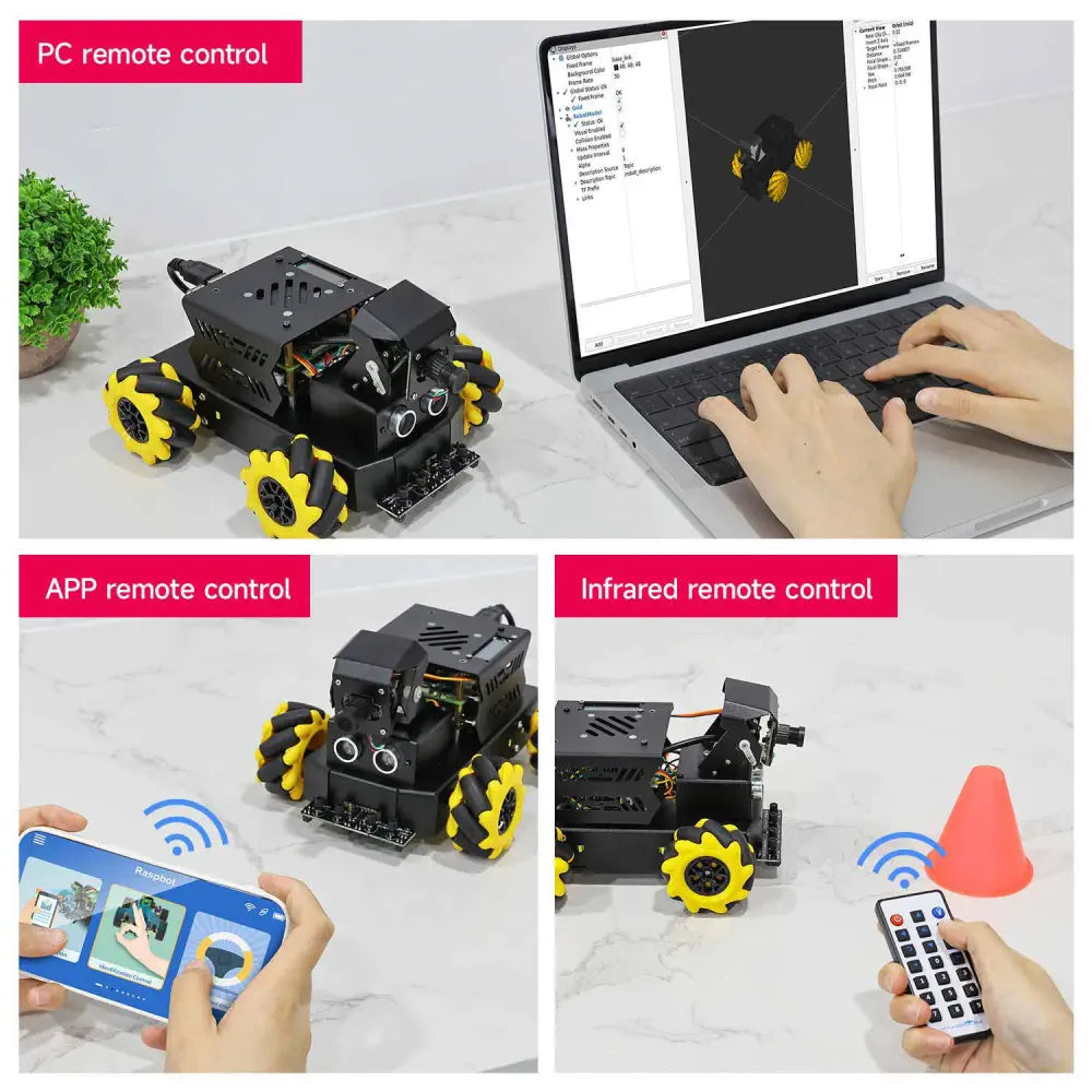 Yahboom AI Vision Robot Raspberry Pi 5 Car Support Python Progamming Open Source-Standard Version(RPi 16GB Board)