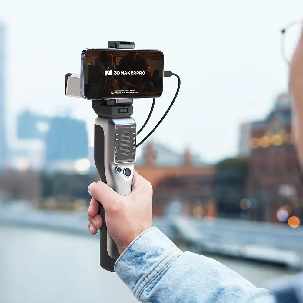 Smart Grip for 3DMakerpro Moose/Seal 3D Scanners, On-The-go Scanning