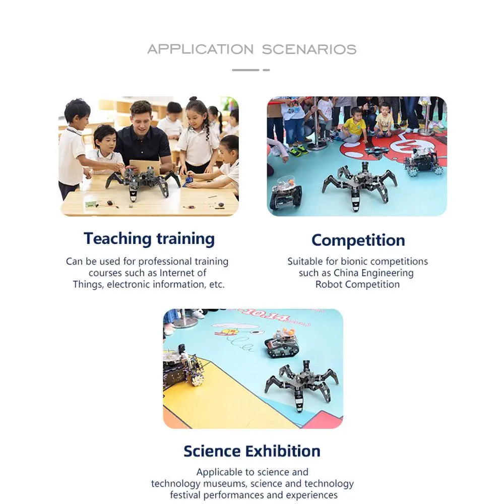 XiaoR GEEK ESP32 Bionic Hexapod Robot STEM educational science programmable AI smart robot development kits