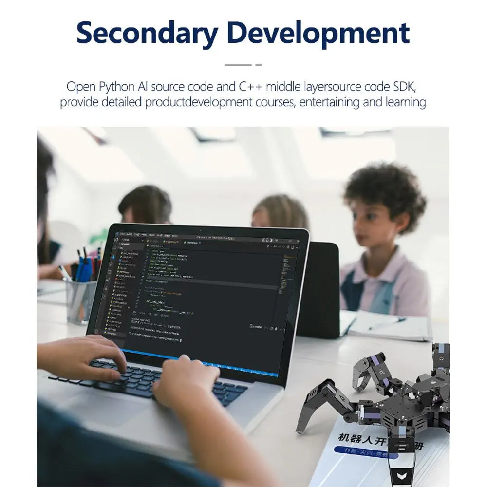 XiaoR GEEK ESP32 Bionic Hexapod Robot STEM educational science programmable AI smart robot development kits