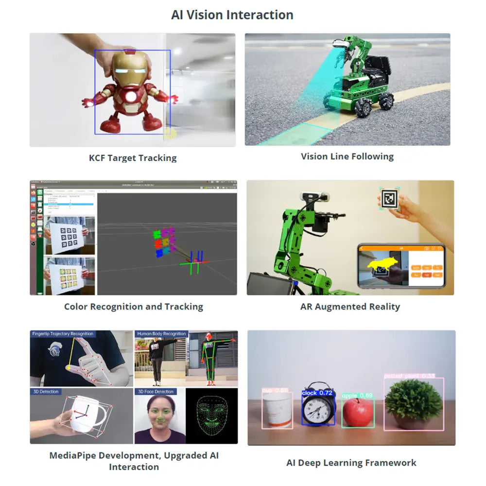 JetRover ROS Robot Car with Vision Robotic Arm Support SLAM Mapping ...