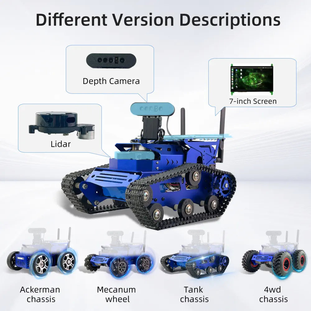 Jetson Nano XR-ROS2 Hunter programmable smart robot car