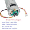 60D Brushed Planetary Gear Motor with encoder, 24V - 255RPM