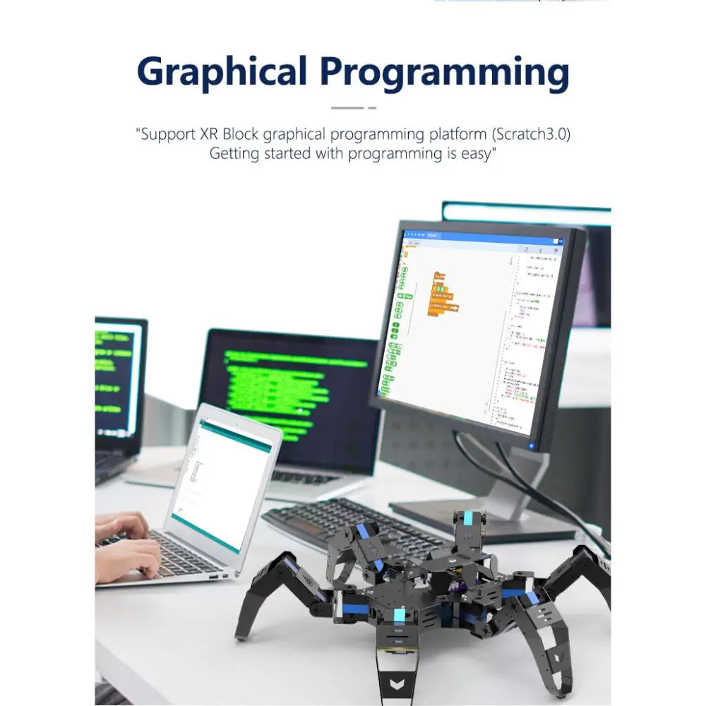XiaoR GEEK ESP32 Bionic Hexapod Robot STEM educational science programmable AI smart robot development kits