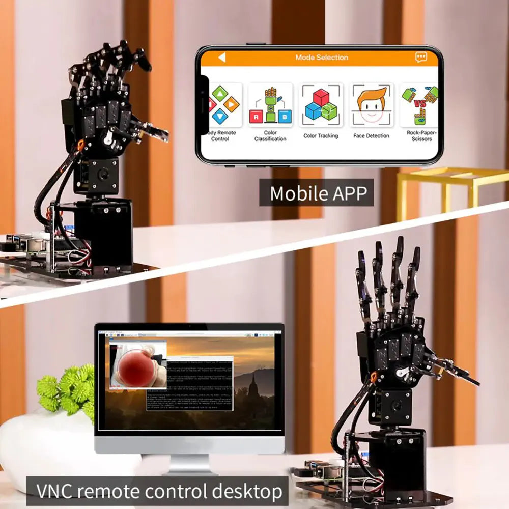 Hiwonder uHandPi Raspberry Pi Robotic Hand AI Vision Python Programming ...