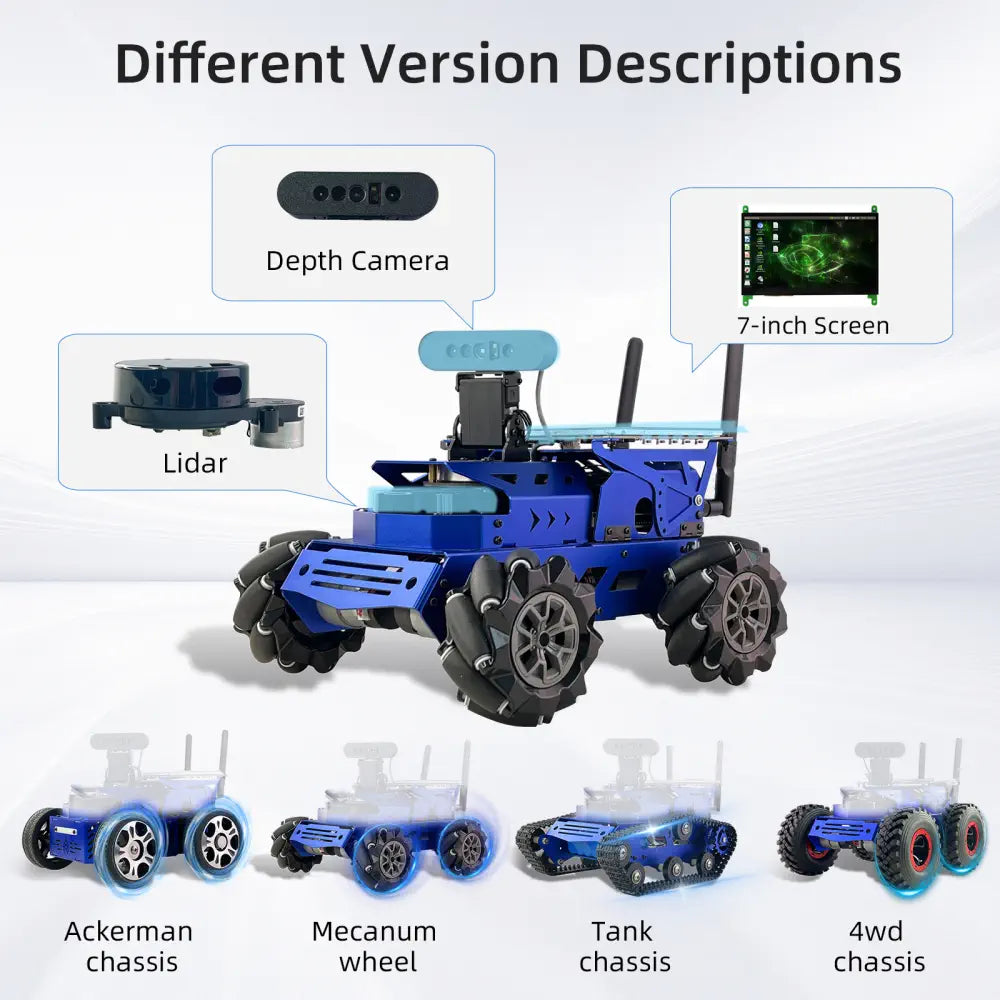 Jetson Nano XR-ROS2 Hunter programmable smart robot car