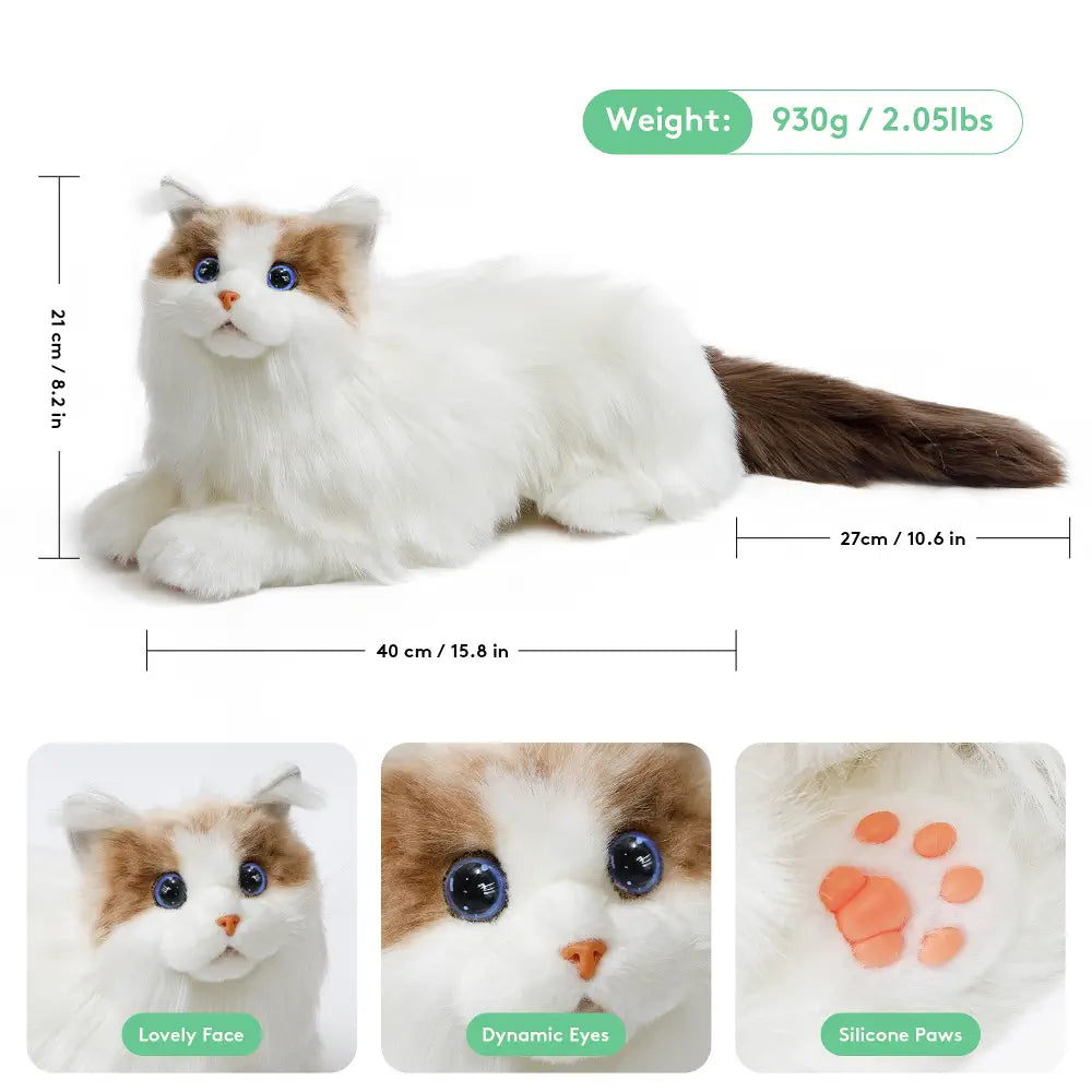 Metacat Smart Robot Cat Interactive Companion Pet Robotic Pet(Bicolor B&amp;W )