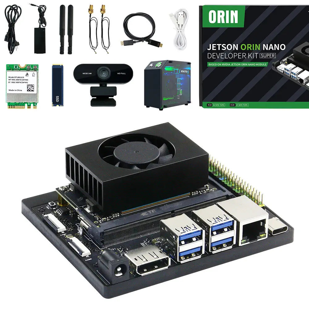 Jetson Orin Nano  SUPER Development Board 4GB RAM based on NVIDIA Core Module for AI Deep Learning--Mini PC Kit