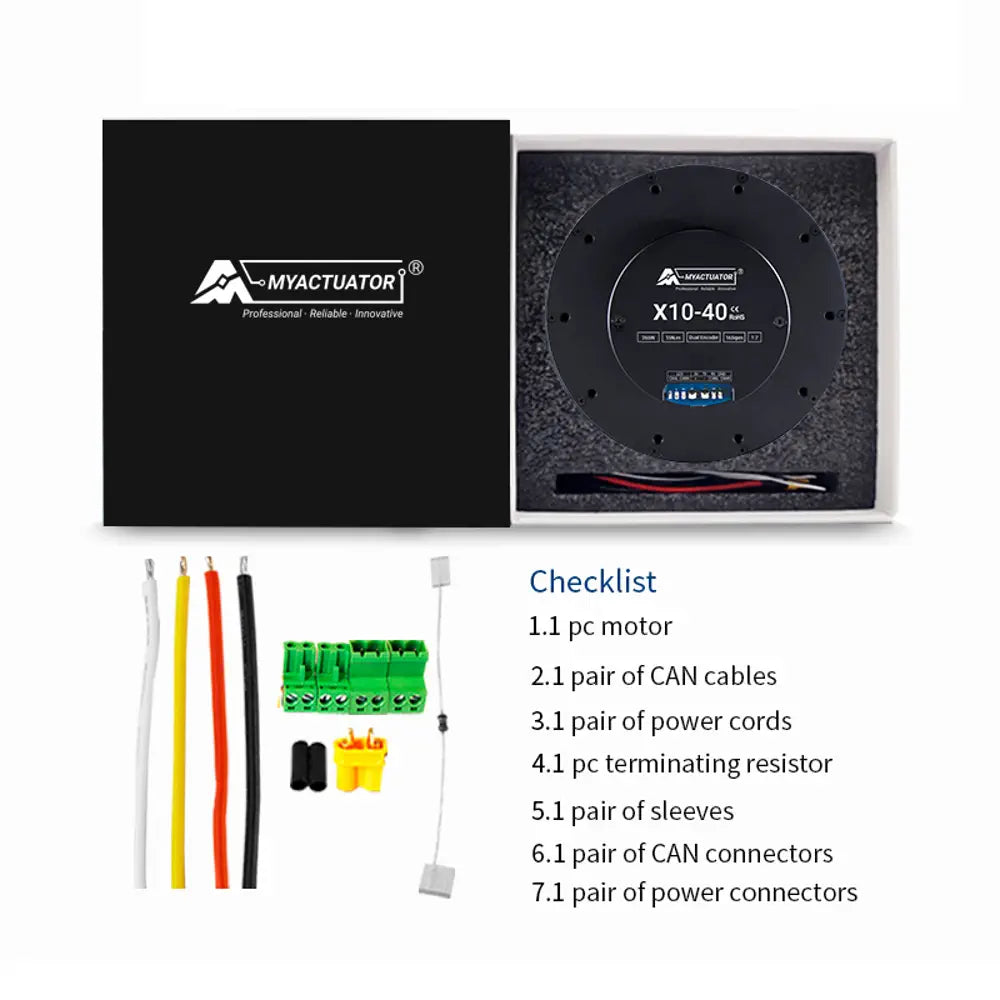 MYACTUATOR RMD X10 V3 BLDC, CAN Bus Reduction Ratio 1:7, w/ New