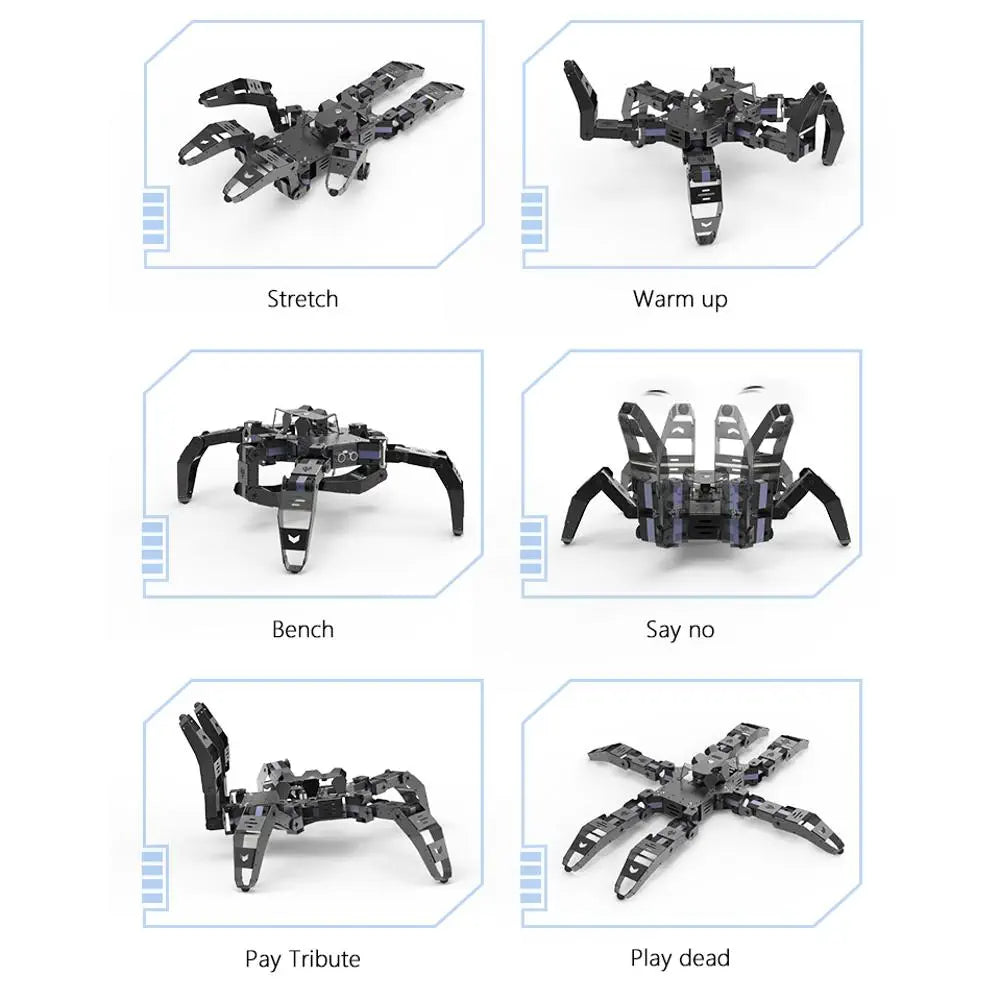 XiaoR GEEK ESP32 Bionic Hexapod Robot STEM educational science programmable AI smart robot development kits