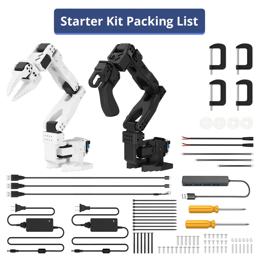 Hiwonder LeRobot SO-ARM101 Open-Source 6-Axis Robotic Arm with AI Vision &amp; AI Recognition for Embodied Intelligence Programming (Starter Kit/Assembled)