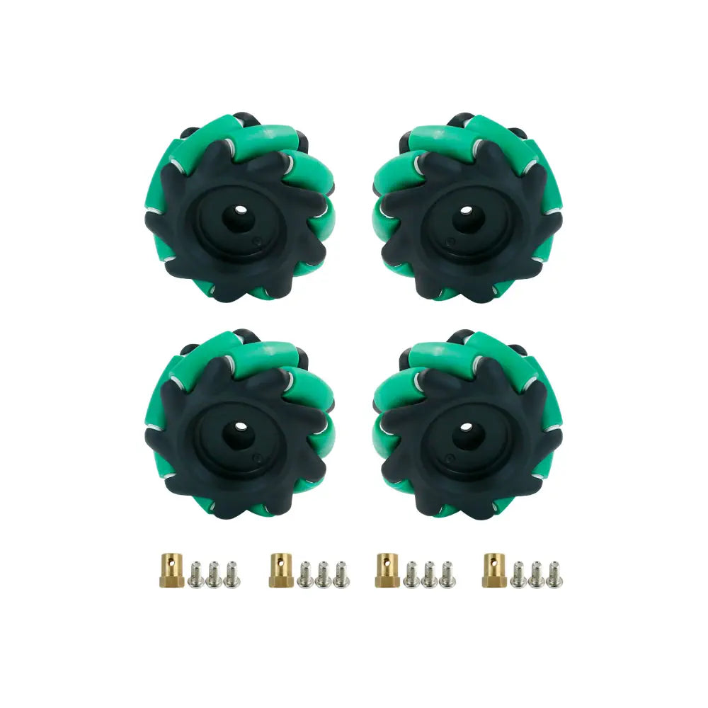 Yahboom Mecanum Wheel Kit for DIY robot or programmable smart car-65mm wheel (Nylon) *4+6mm coupling*4