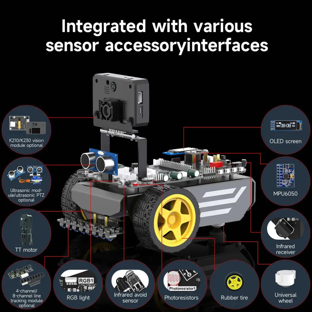 Yahboom MSPM0 smart robot car based on MSPM0G3507-K230 Superior Kit