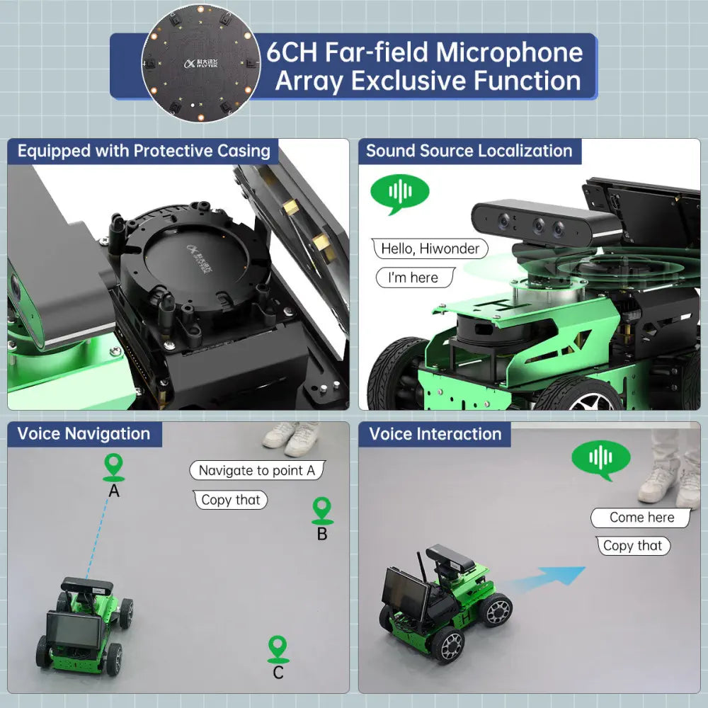 JetAcker ROS Education Robot Car with Ackerman Structure Support