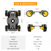 4WD Robot Car Chassis Kit for Arduino Raspberry Pi with Aluminum Alloy Chassis, TT Motor, 4 Wheels, Robot Car Platform for obotics Projects, DIY Robot Chassis